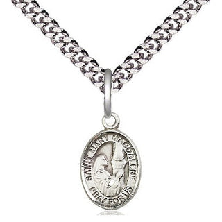 Pewter Saint Mary Magdalene Medal Religious and Catholic Jewelry Engraved Catholic Saint Jewelry