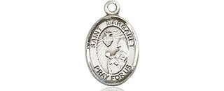 Pewter Saint Margaret Mary Alacoque Medal Engraved Catholic Saint Jewelry