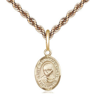 14kt Gold Saint Maximilian Kolbe Medal Engraved Catholic Saint Jewelry
