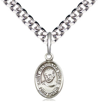 Pewter Saint Maximilian Kolbe Medal Religious and Catholic Jewelry Engraved Catholic Saint Jewelry