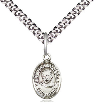Pewter Saint Maximilian Kolbe Medal Religious and Catholic Jewelry Engraved Catholic Saint Jewelry