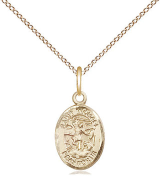 14kt Gold Saint Michael the Archangel Medal | Engravable