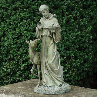 20-Inch Angel With Bird Bath & Flowers Garden Statue - View 3