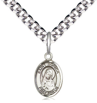 Pewter Saint Monica Medal Religious and Catholic Jewelry Engraved Catholic Saint Jewelry
