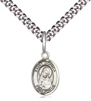 Pewter Saint Monica Medal Religious and Catholic Jewelry Engraved Catholic Saint Jewelry