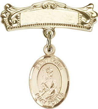 14kt Gold Filled Badge Pin St. Louis Baby Badge - Engravable