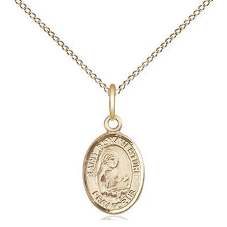 14kt Gold Saint Bonaventure Medal Engraved Catholic Saint Jewelry