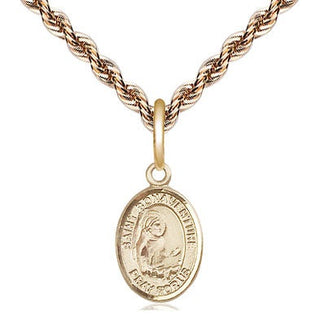 14kt Gold Saint Bonaventure Medal Engraved Catholic Saint Jewelry