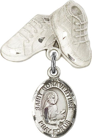 Sterling Silver Baby Boots St. Bonaventure Baby Badge - Engravable