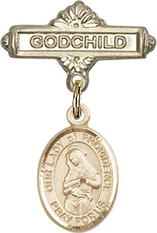 14kt Gold Filled Godchild O/L of Providence Baby Badge - Engravable