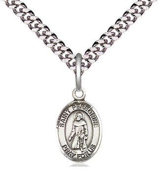 Pewter Saint Peregrine Laziosi Medal Religious and Catholic Jewelry Engraved Catholic Saint Jewelry