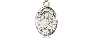 Pewter Saint Martin de Porres Medal Engraved Catholic Saint Jewelry