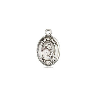 Pewter Saint Peter the Apostle Medal Engraved Catholic Saint Jewelry