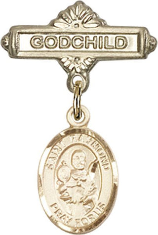 14kt Gold Godchild St. Raymond Nonnatus Baby Badge - Engravable