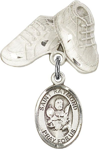 Sterling Silver Baby Boots St. Raymond Nonnatus Baby Badge - Engravable