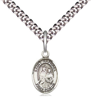 Pewter Saint Raphael the Archangel Medal Religious and Catholic Jewelry Engraved Catholic Saint Jewelry