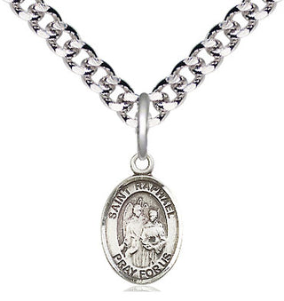 Pewter Saint Raphael the Archangel Medal Religious and Catholic Jewelry Engraved Catholic Saint Jewelry