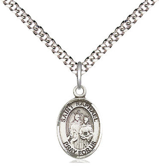 Pewter Saint Raphael the Archangel Medal Religious and Catholic Jewelry Engraved Catholic Saint Jewelry