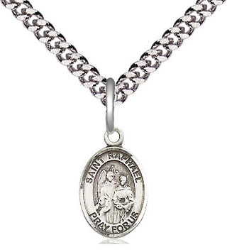 Pewter Saint Raphael the Archangel Medal Religious and Catholic Jewelry Engraved Catholic Saint Jewelry
