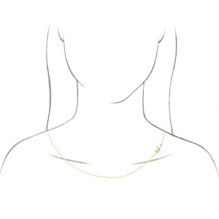 14K White Off-Center Holy Spirit Dove 16" Necklace