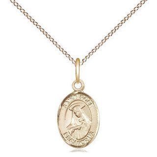 14kt Gold Saint Rose of Lima Medal Engraved Catholic Saint Jewelry