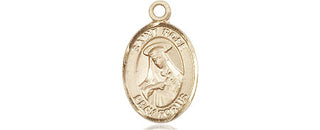 14kt Gold Saint Rose of Lima Medal Engraved Catholic Saint Jewelry