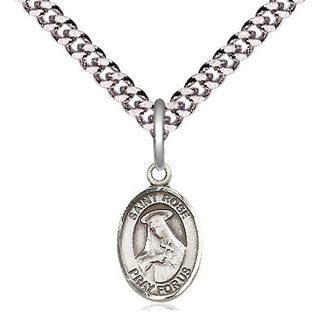 Pewter Saint Rose of Lima Medal Religious and Catholic Jewelry Engraved Catholic Saint Jewelry