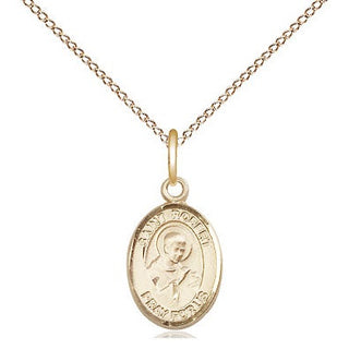 14kt Gold Saint Robert Bellarmine Medal Engraved Catholic Saint Jewelry