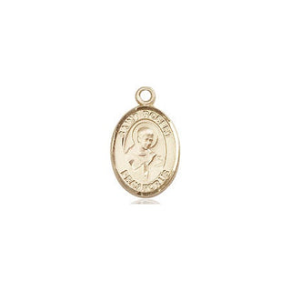 14kt Gold Saint Robert Bellarmine Medal Engraved Catholic Saint Jewelry