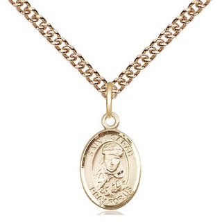 14kt Gold Saint Sarah Medal Engraved Catholic Saint Jewelry