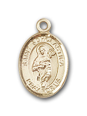 Gold-Filled St. Scholastica Pendant