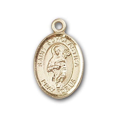 Gold-Filled St. Scholastica Pendant