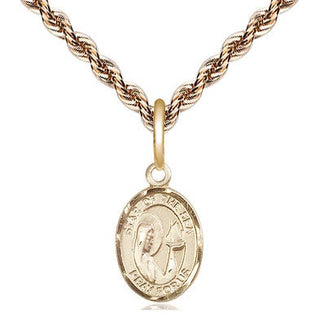 14kt Gold Our Lady Star of the Sea Medal Engraved Catholic Saint Jewelry