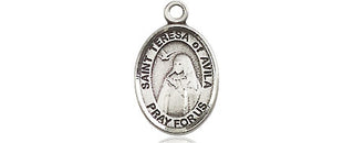 Pewter Saint Teresa of Avila Medal Engraved Catholic Saint Jewelry