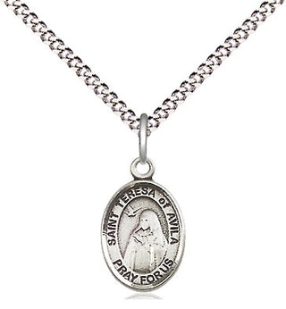 Pewter Saint Teresa of Avila Medal Religious and Catholic Jewelry Engraved Catholic Saint Jewelry