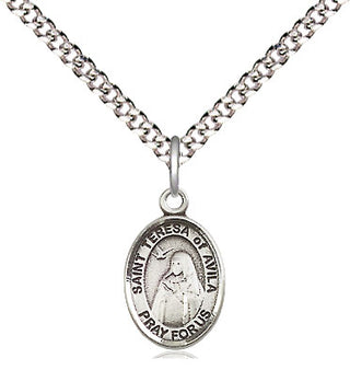 Pewter Saint Teresa of Avila Medal Religious and Catholic Jewelry Engraved Catholic Saint Jewelry