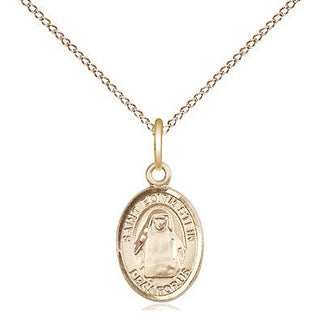 14kt Gold Saint Edith Stein Medal Engraved Catholic Saint Jewelry