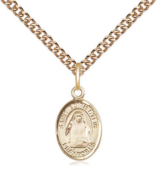 14kt Gold Saint Edith Stein Medal Engraved Catholic Saint Jewelry