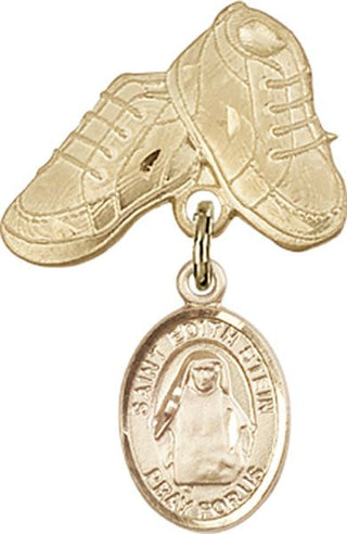 14kt Gold Filled Baby Boots St. Edith Stein Baby Badge - Engravable