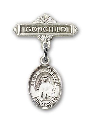 Sterling Silver Godchild St. Edith Stein Baby Badge - Engravable