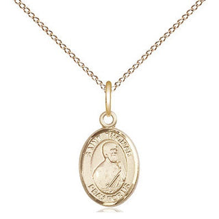14kt Gold Saint Thomas the Apostle Medal Engraved Catholic Saint Jewelry