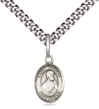Pewter Saint Thomas the Apostle Medal Religious and Catholic Jewelry Engraved Catholic Saint Jewelry