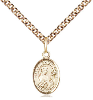14kt Gold Saint Thomas More Medal Engraved Catholic Saint Jewelry