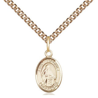 14kt Gold Saint Veronica Medal Engraved Catholic Saint Jewelry