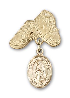 14kt Gold Filled Baby Boots St. Juan Diego Baby Badge