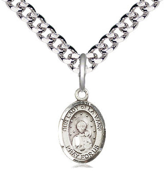 Pewter Our Lady of la Vang Medal Religious and Catholic Jewelry Engraved Catholic Saint Jewelry