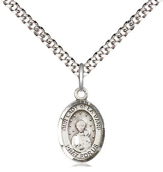 Pewter Our Lady of la Vang Medal Religious and Catholic Jewelry Engraved Catholic Saint Jewelry