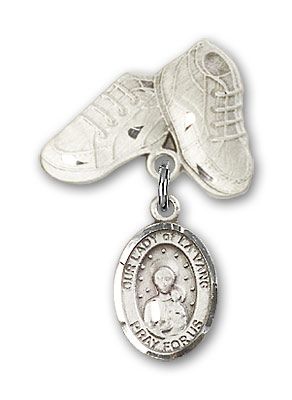 Sterling Silver Baby Boots O/L of la Vang Baby Badge - Engravable