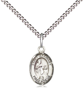 Pewter Saint Zachary Medal Religious and Catholic Jewelry Engraved Catholic Saint Jewelry