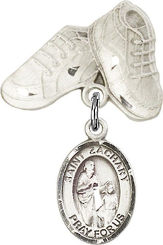 Sterling Silver Baby Boots St. Zachary Baby Badge - Engravable
